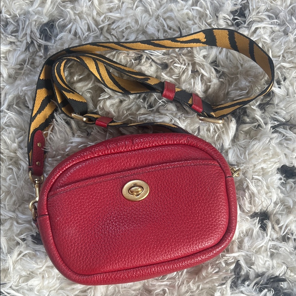 Coach Lunar New Year Tiger Print Strap Camera Bag